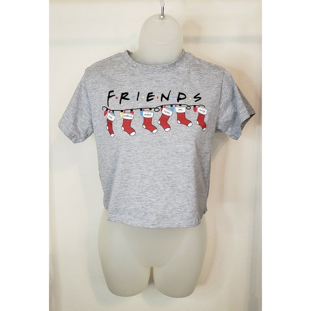 Friends Gray Christmas Crop Top